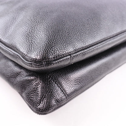 Chanel Black Caviar Skin Tote Shoulder Bag Leather Shoulder Bag 61868** in New Condition