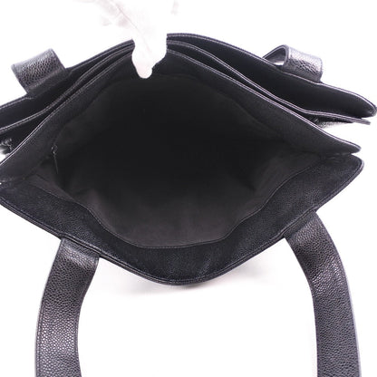 Chanel Black Caviar Skin Tote Shoulder Bag Leather Shoulder Bag 61868** in New Condition