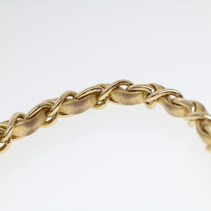 CHANEL Matelasse Turn Lock Chain Shoulder Bag Lamb Skin Gold CC 53752SA