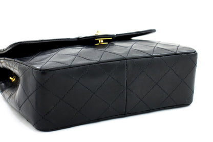 CHANEL Mini Square Small Chain Shoulder Bag Crossbody Black Quilt h15