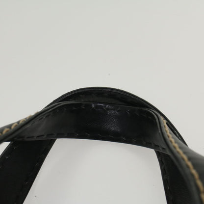 CHANEL Wild Stitch Hand Bag Leather Black CC 54178