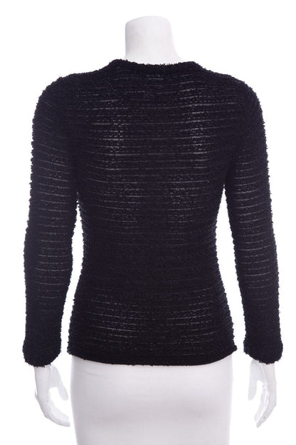 Chanel Black Tweed Sweater SZ 36