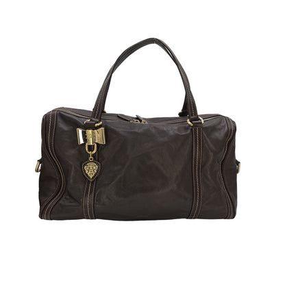 Gucci Brown Nappa Duchessa Large Boston Bag
