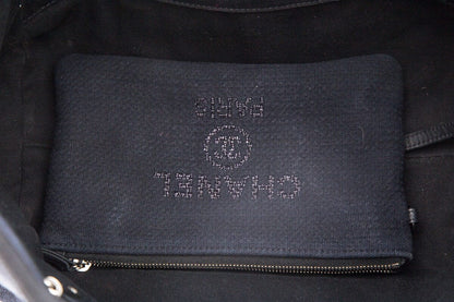 Chanel 2022 Navy Deauville Shopping Tote Handbag