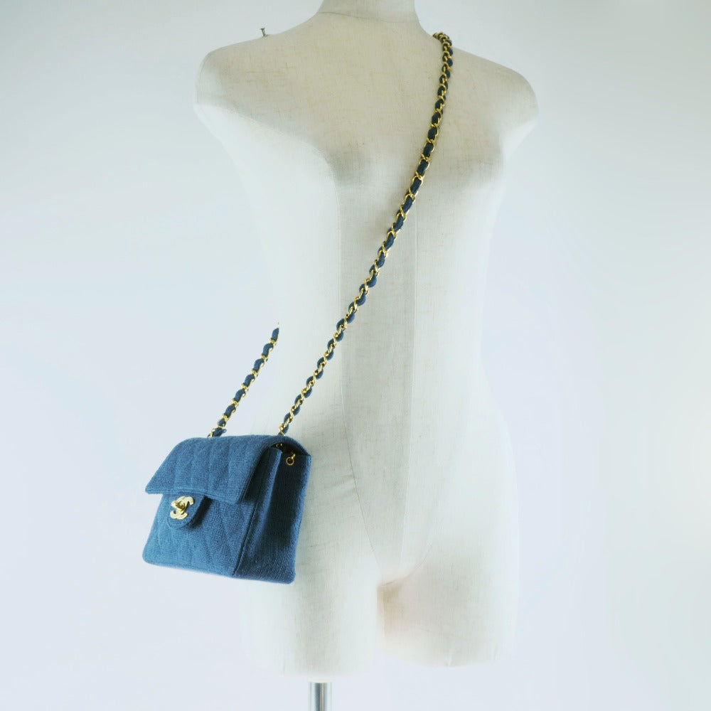 Chanel Mini Denim Single Flap Bag Denim Crossbody Bag