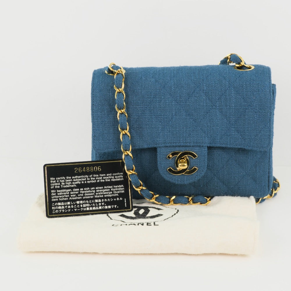 Chanel Mini Denim Single Flap Bag Denim Crossbody Bag
