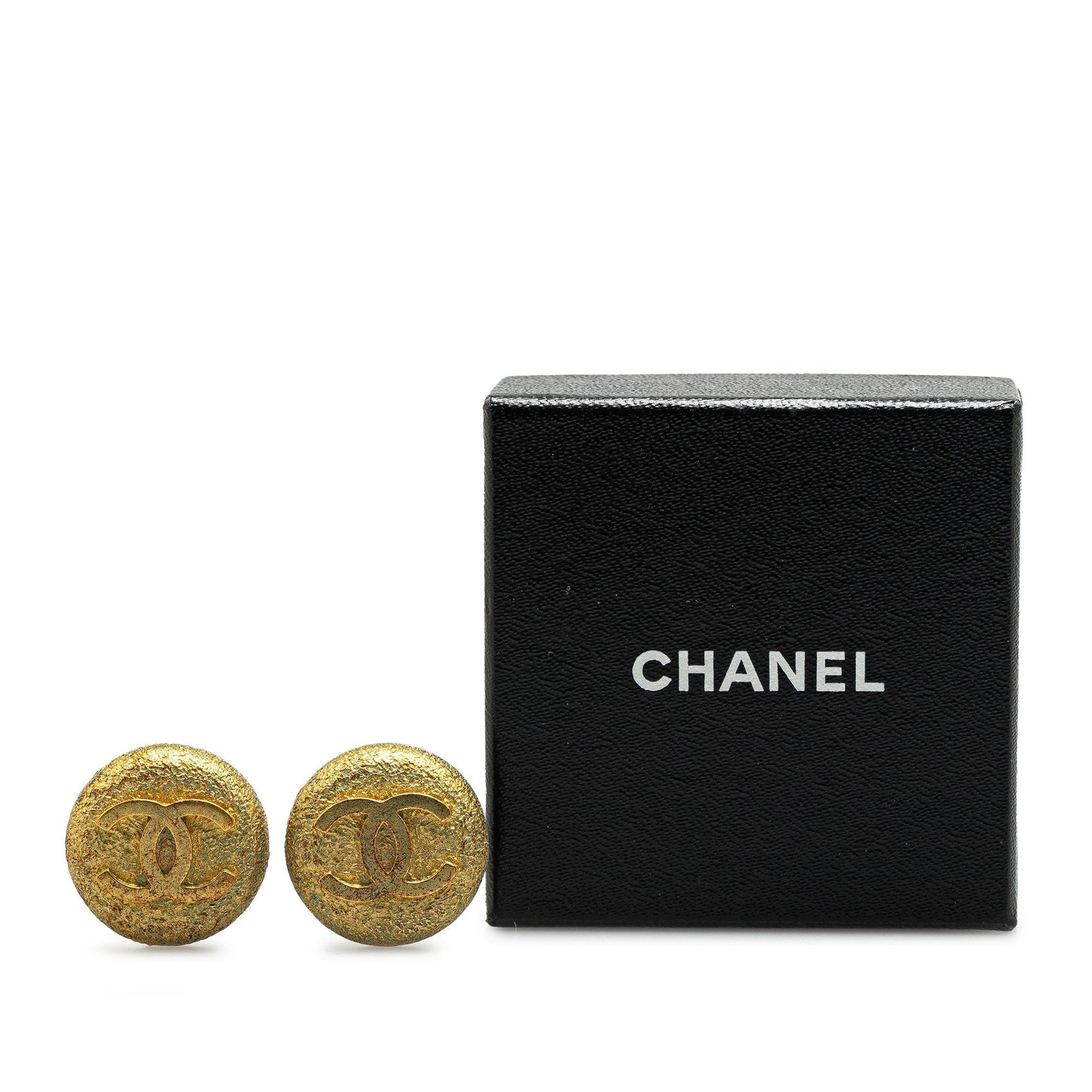 Gold Chanel Gold Plated CC Clip On Earrings