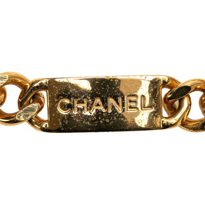 Gold Chanel Gold Plated Medallion Chain Belt