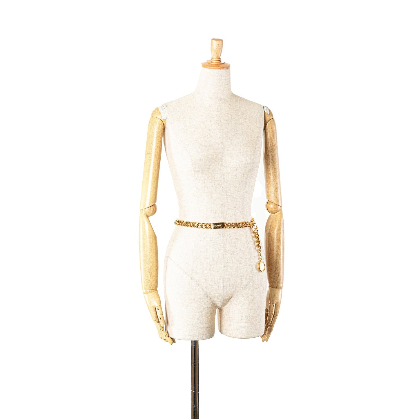 Gold Chanel Gold Plated Medallion Chain Belt
