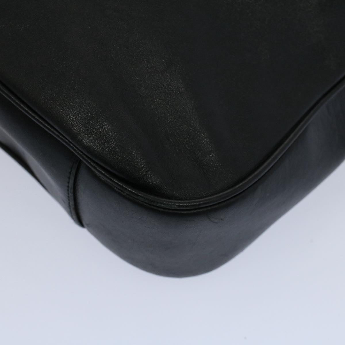 GUCCI Bamboo Shoulder Bag Leather 2way Black 001 2123 1633  56406