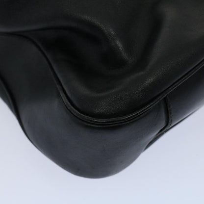 GUCCI Bamboo Shoulder Bag Leather 2way Black 001 2123 1633  56406