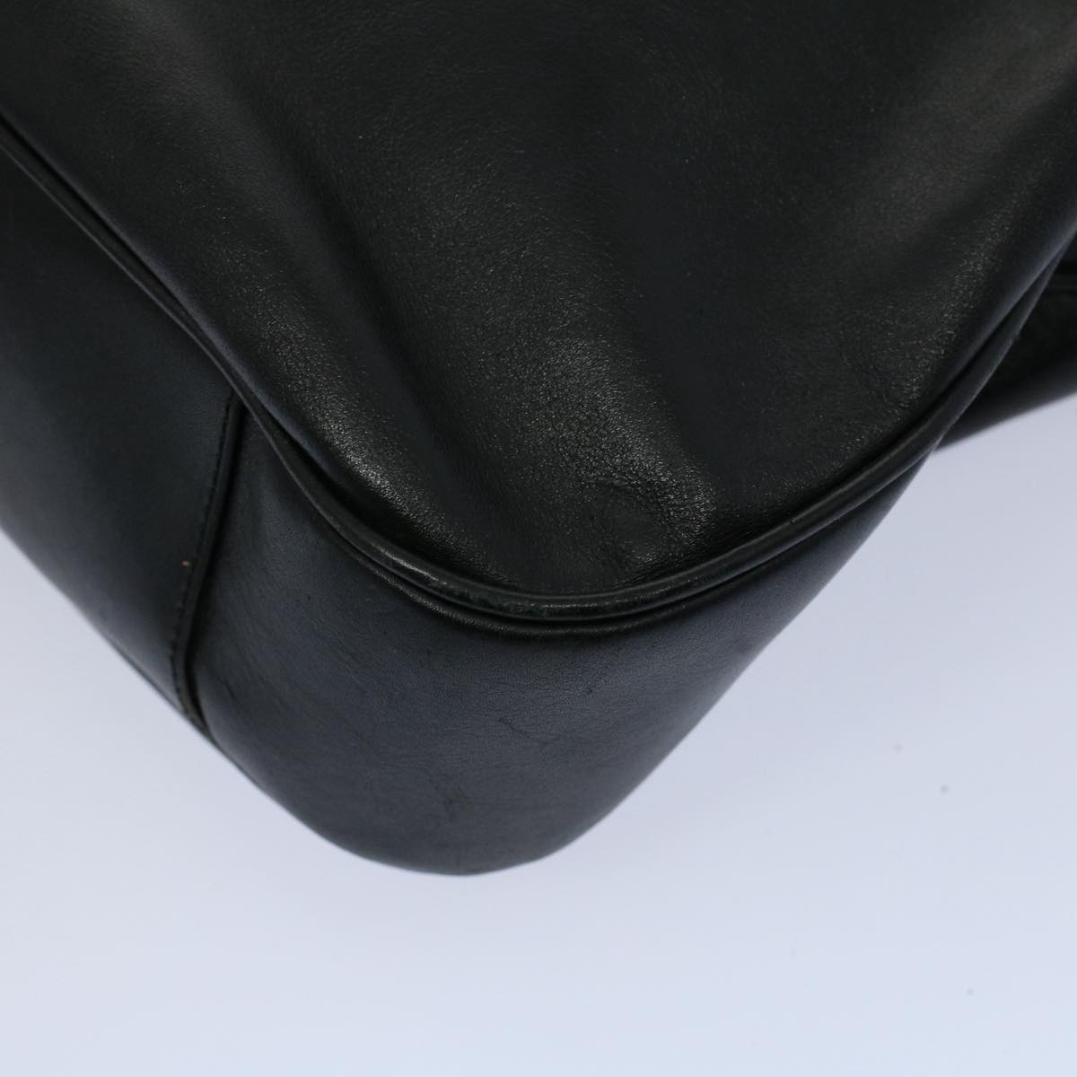 GUCCI Bamboo Shoulder Bag Leather 2way Black 001 2123 1633  56406