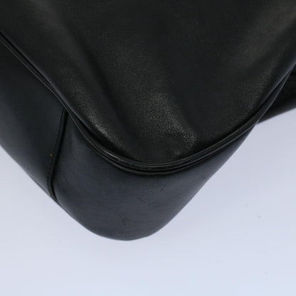GUCCI Bamboo Shoulder Bag Leather 2way Black 001 2123 1633  56406