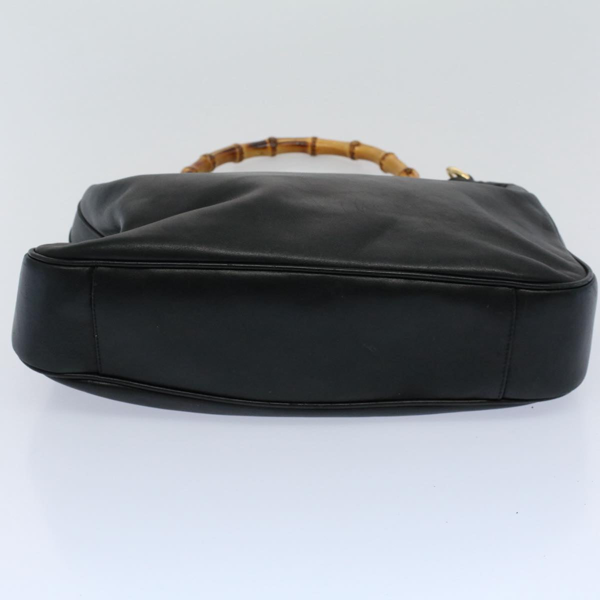 GUCCI Bamboo Shoulder Bag Leather 2way Black 001 2123 1633  56406