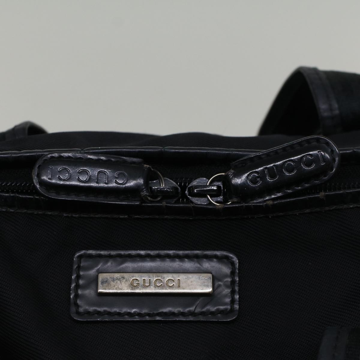 GUCCI Boston Bag Nylon 2way Black  56712