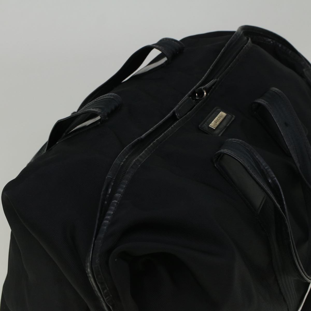 GUCCI Boston Bag Nylon 2way Black  56712
