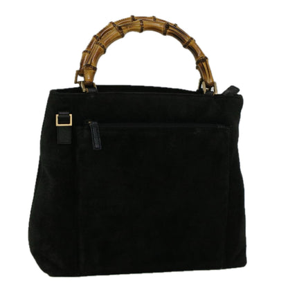 GUCCI Bamboo Hand Bag Suede Black 002 2058 0508 0  57181