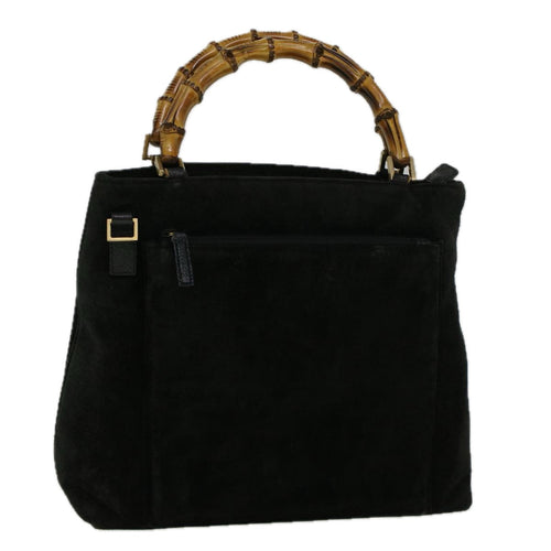 GUCCI Bamboo Hand Bag Suede Black 002 2058 0508 0  57181