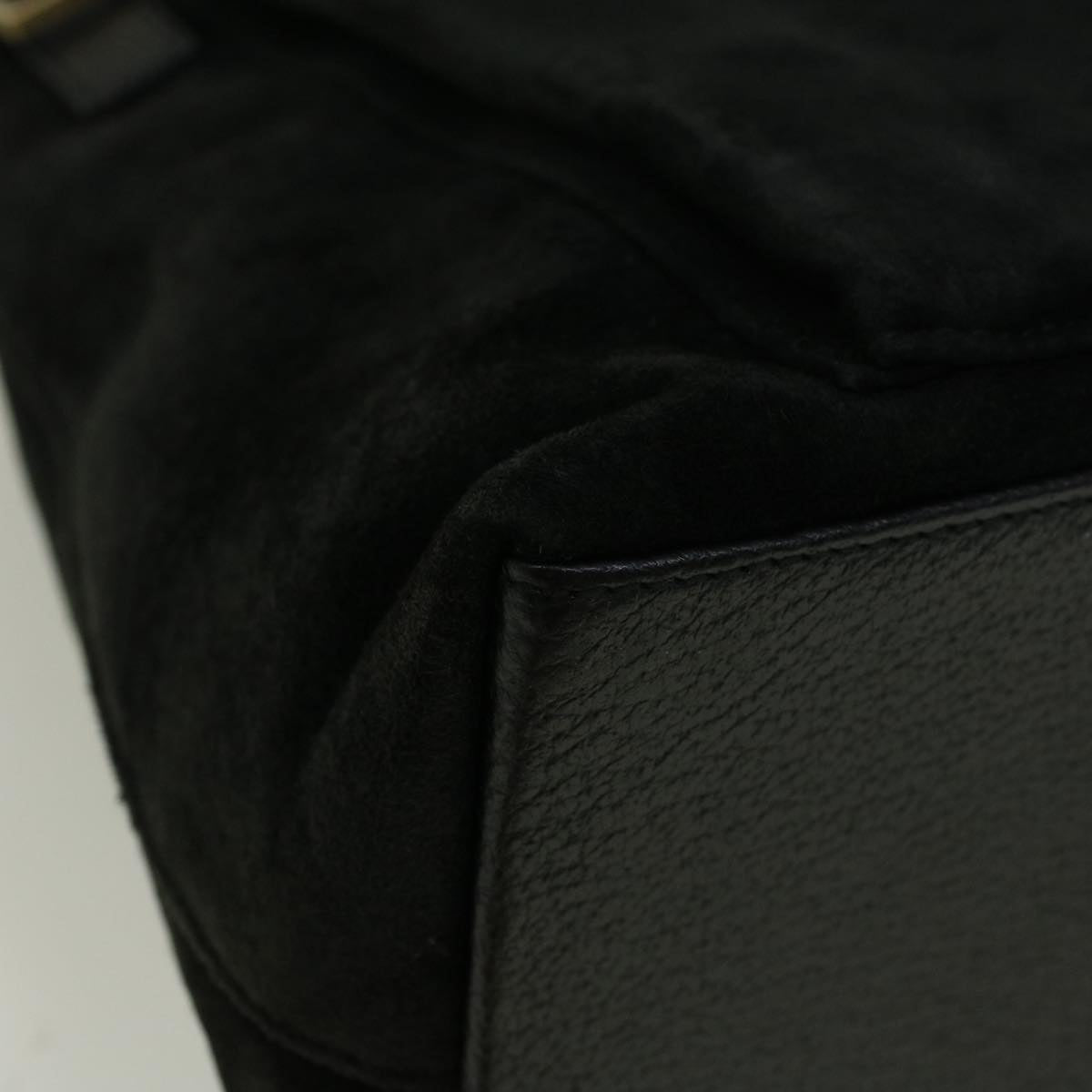 GUCCI Bamboo Hand Bag Suede Black 002 2058 0508 0  57181