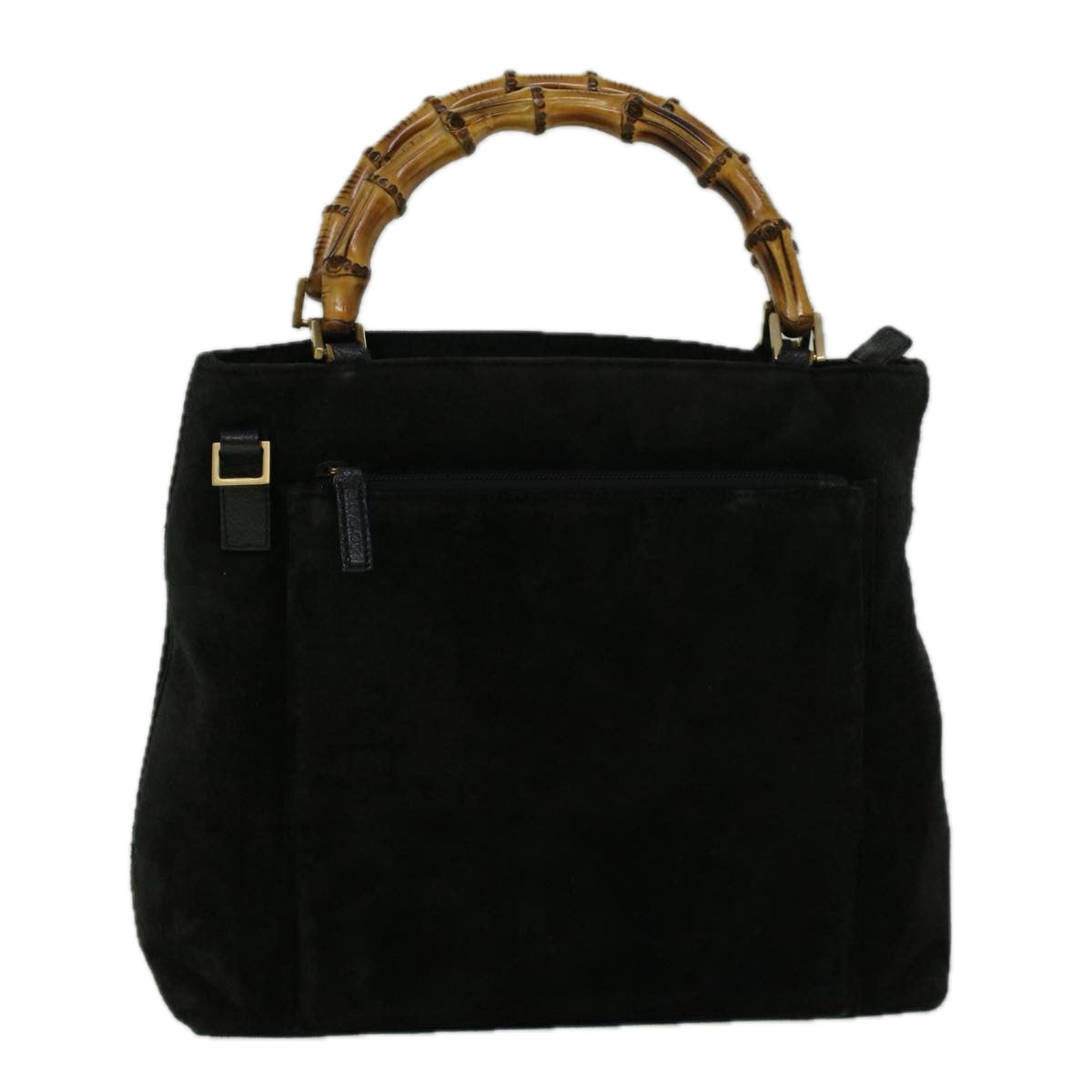GUCCI Bamboo Hand Bag Suede Black 002 2058 0508 0  57181