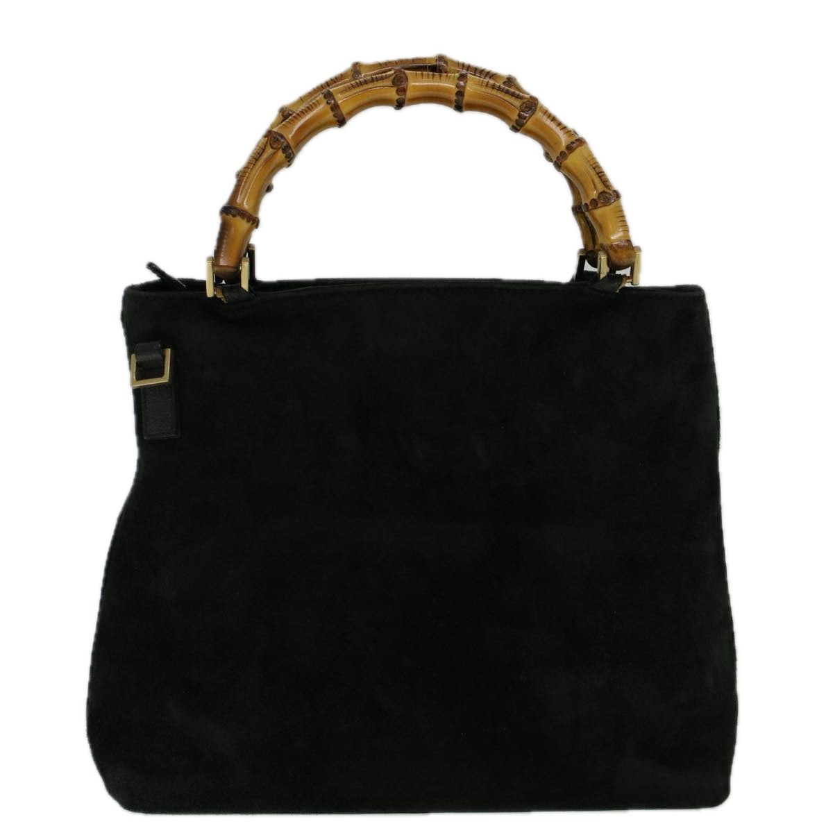 GUCCI Bamboo Hand Bag Suede Black 002 2058 0508 0  57181