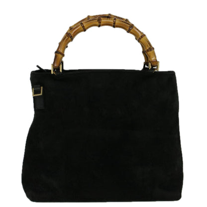 GUCCI Bamboo Hand Bag Suede Black 002 2058 0508 0  57181