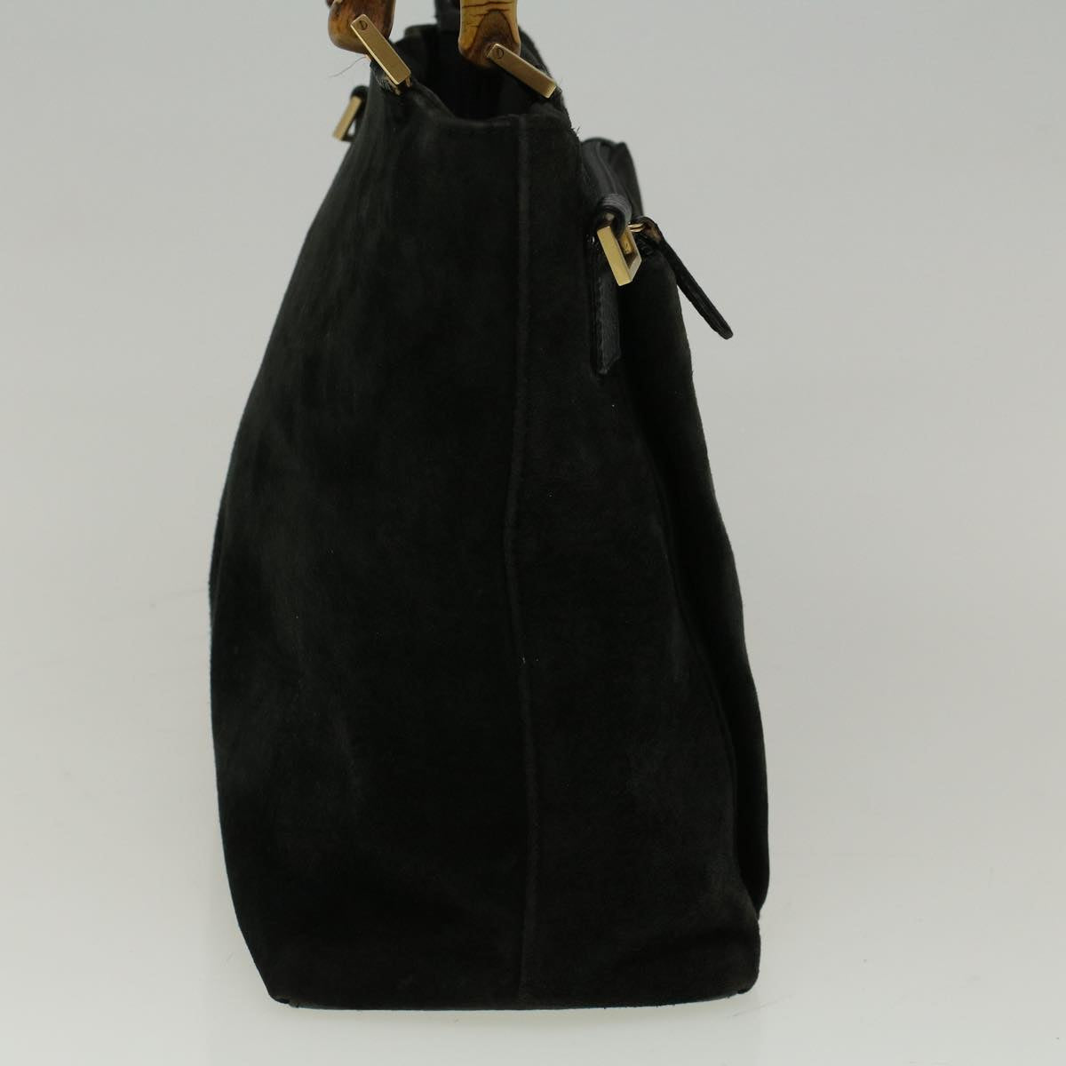 GUCCI Bamboo Hand Bag Suede Black 002 2058 0508 0  57181