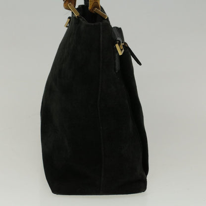 GUCCI Bamboo Hand Bag Suede Black 002 2058 0508 0  57181