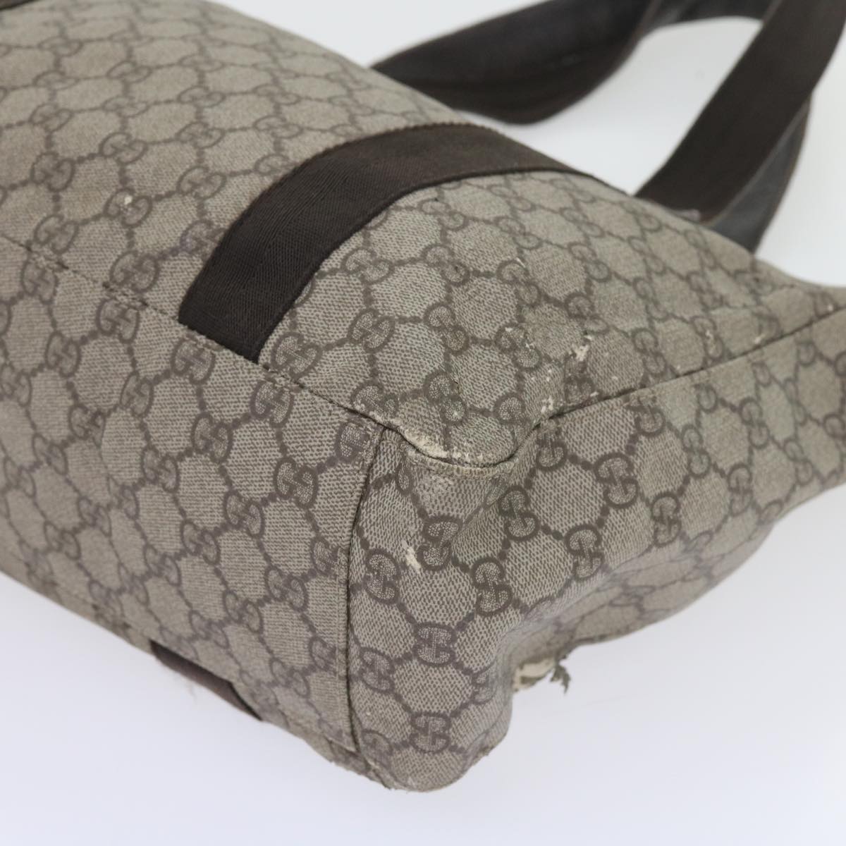 GUCCI GG Canvas Pouch Tote Bag Coated Canvas 2Set Beige Black  57550