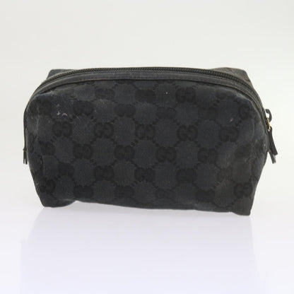 GUCCI GG Canvas Pouch Tote Bag Coated Canvas 2Set Beige Black  57550