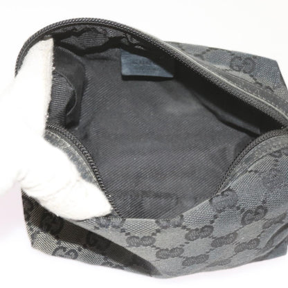 GUCCI GG Canvas Pouch Tote Bag Coated Canvas 2Set Beige Black  57550