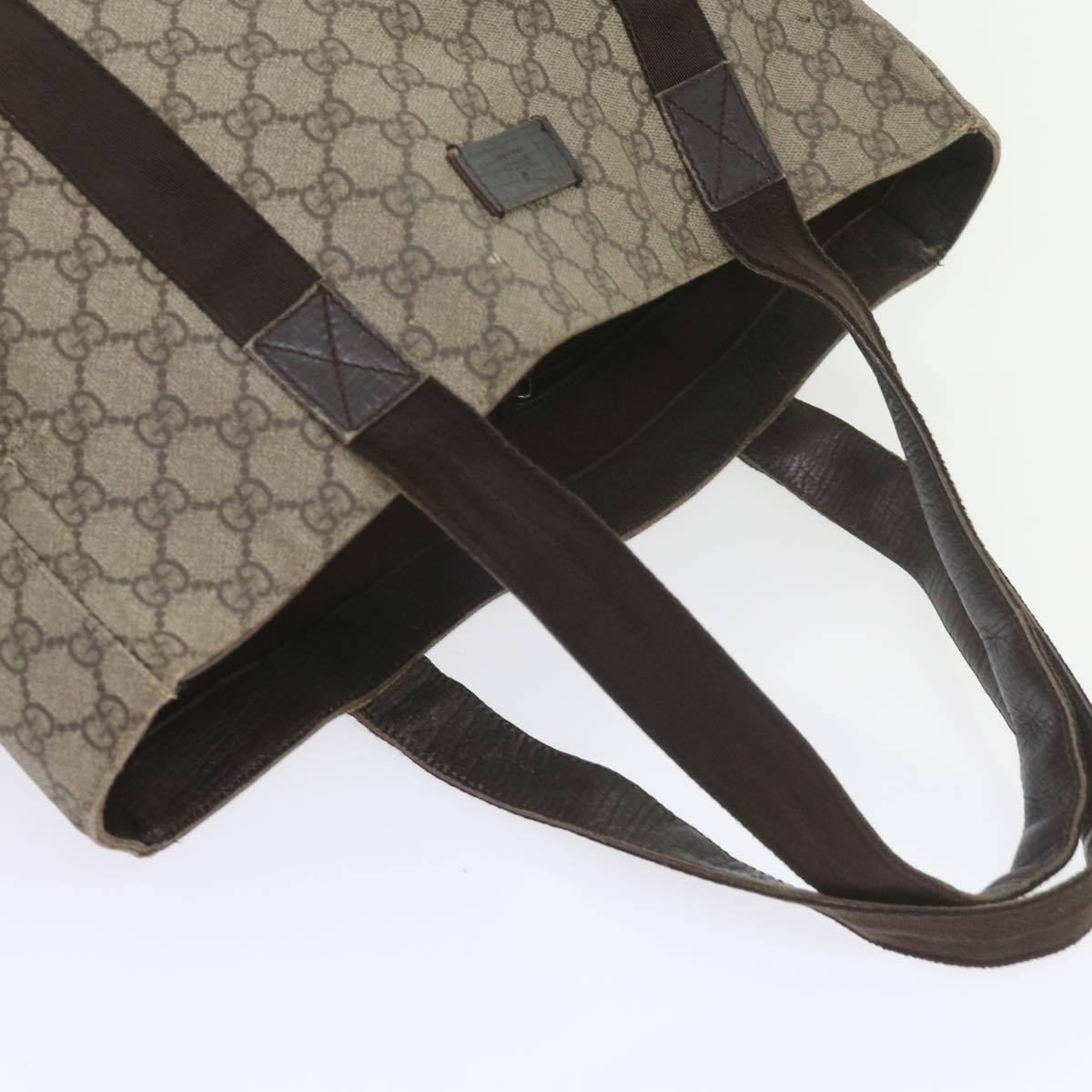 GUCCI GG Canvas Pouch Tote Bag Coated Canvas 2Set Beige Black  57550
