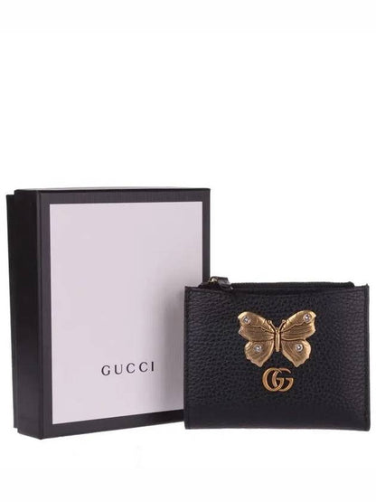 Gucci Butterfly Card Wallet Black