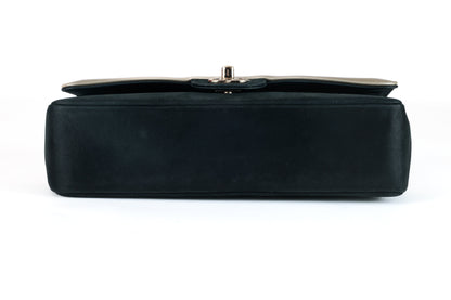 Chanel Black and Gold Bi Color Caviar Medium Classic with Gold Hardware
