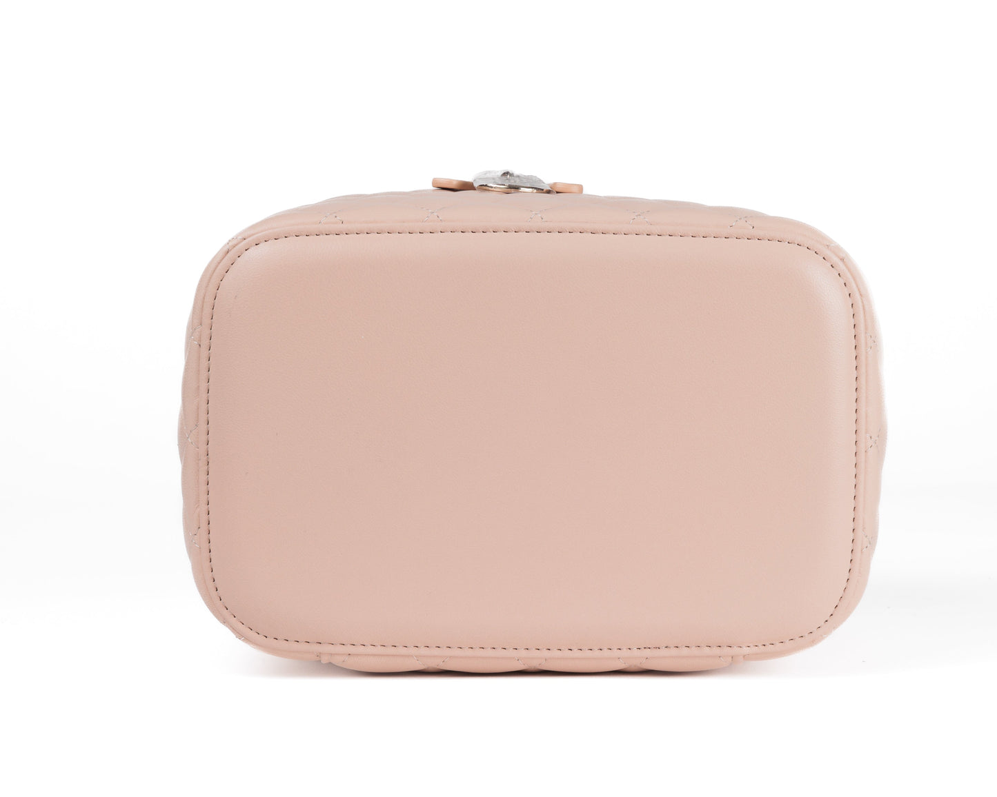 Chanel Blush Pink Lambskin Vanity Case with Gold Hardware