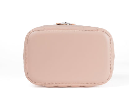 Chanel Blush Pink Lambskin Vanity Case with Gold Hardware