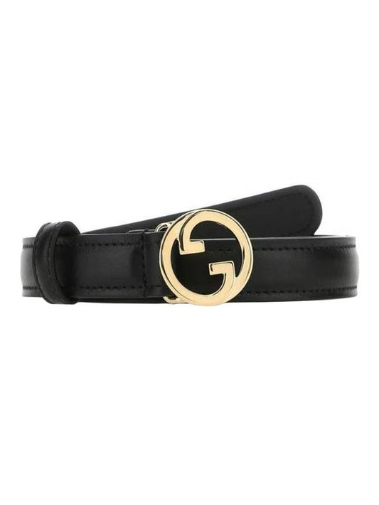 Gucci Blondie Thin Leather Belt Black
