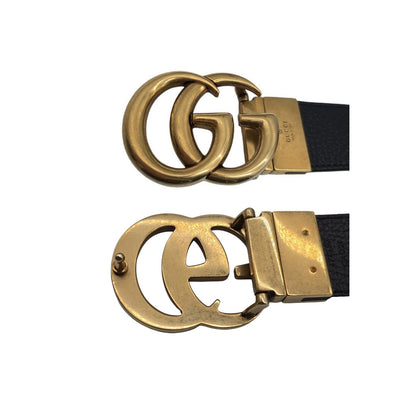Gucci Calfskin Double G 37mm Reversible Belt
