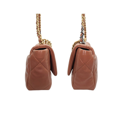 Chanel 19 Lambskin Quilted Medium Flap Bag Caramel