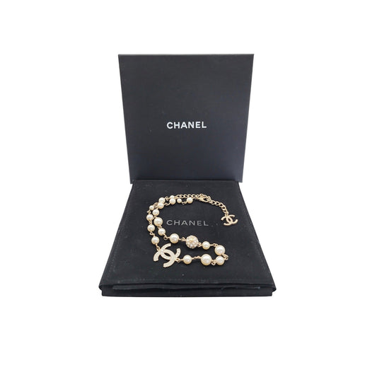 Chanel CC B21K Faux Pearl Chain Necklace