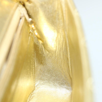 CHANEL Matelasse Chain Shoulder Bag Lamb Skin Gold CC 58346SA