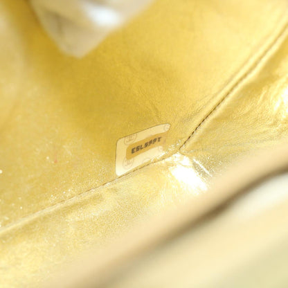 CHANEL Matelasse Chain Shoulder Bag Lamb Skin Gold CC 58346SA