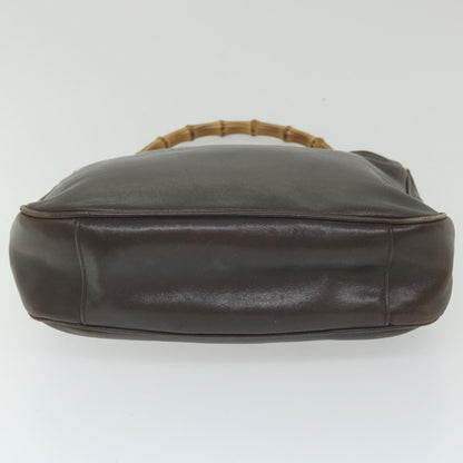 GUCCI Bamboo Shoulder Bag Leather 2way Brown 001 1638 2123  58573