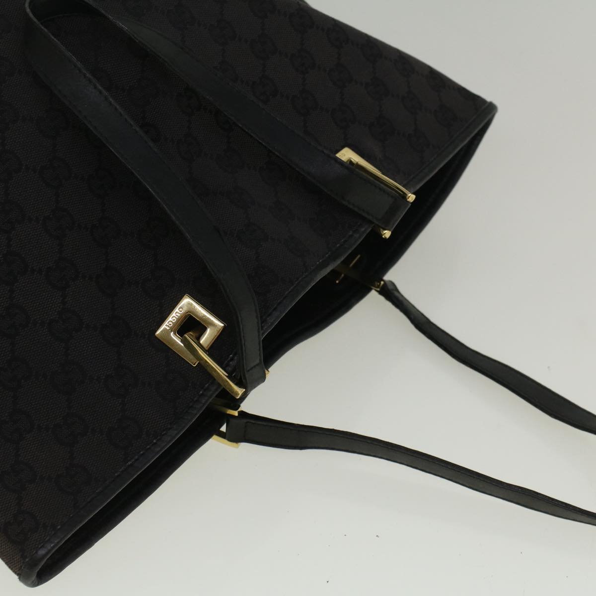 GUCCI GG Canvas Tote Bag Black 002 1098 3444  58793