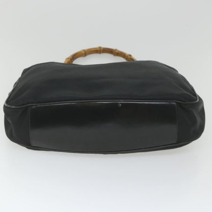 GUCCI Bamboo Shoulder Bag Nylon 2way Black 001 1998 1577 5  58813