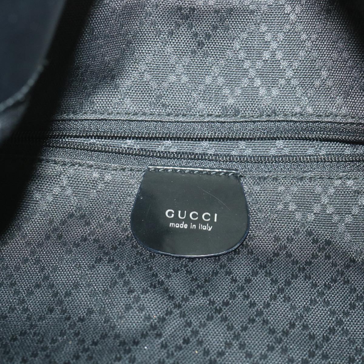 GUCCI Bamboo Shoulder Bag Nylon 2way Black 001 1998 1577 5  58813