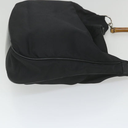 GUCCI Bamboo Shoulder Bag Nylon 2way Black 001 1998 1577 5  58813