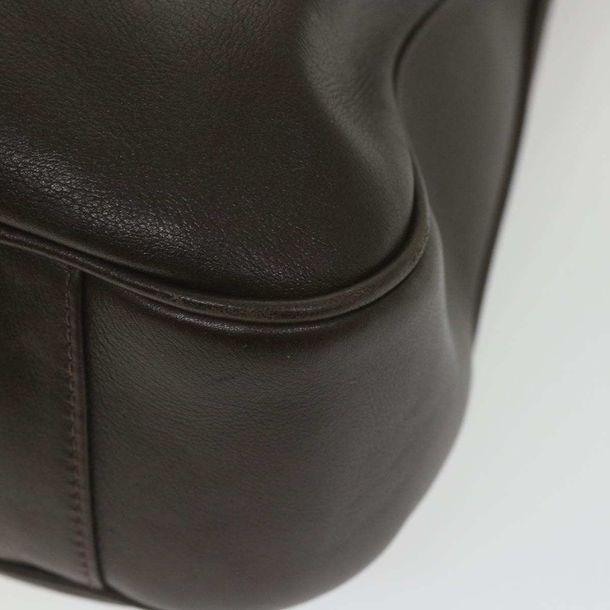 GUCCI Bamboo Shoulder Bag Leather Brown 001 1998 1577  58814