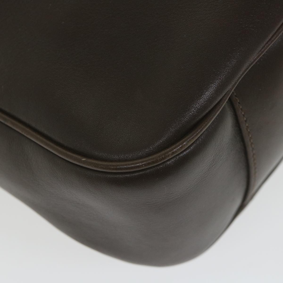 GUCCI Bamboo Shoulder Bag Leather Brown 001 1998 1577  58814