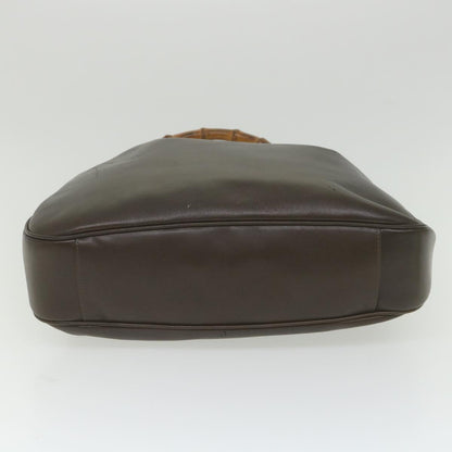 GUCCI Bamboo Shoulder Bag Leather Brown 001 1998 1577  58814